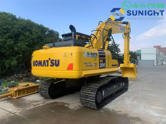 Excavadora original Komatsu PC200 Horas de trabalho baixas Excavadora de rastreamento Komatsu / Excavadora Komatsu usada
