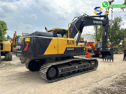Fornecedor de escavadeiras usadas Volvo EC210B Excavadora hidráulica de balde para indústria de mineração