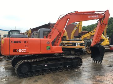 venda a máquina escavadora de 20 toneladas Hitachi EX200-5 de Japão com linha do disjuntor e boa condição de trabalho